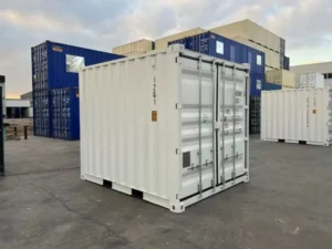 10ft new one trip storage container in white — secure steel unit, ideal for hire, resale or long-term storage, with fast UK delivery.