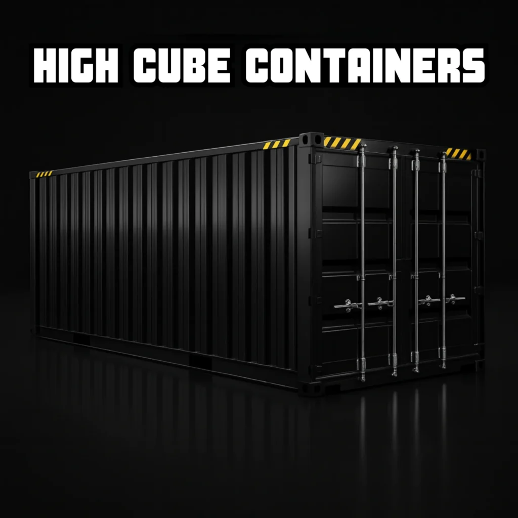 High cube shipping container — extra-height wind and watertight steel unit, ideal for secure storage or conversions, available with fast UK delivery.