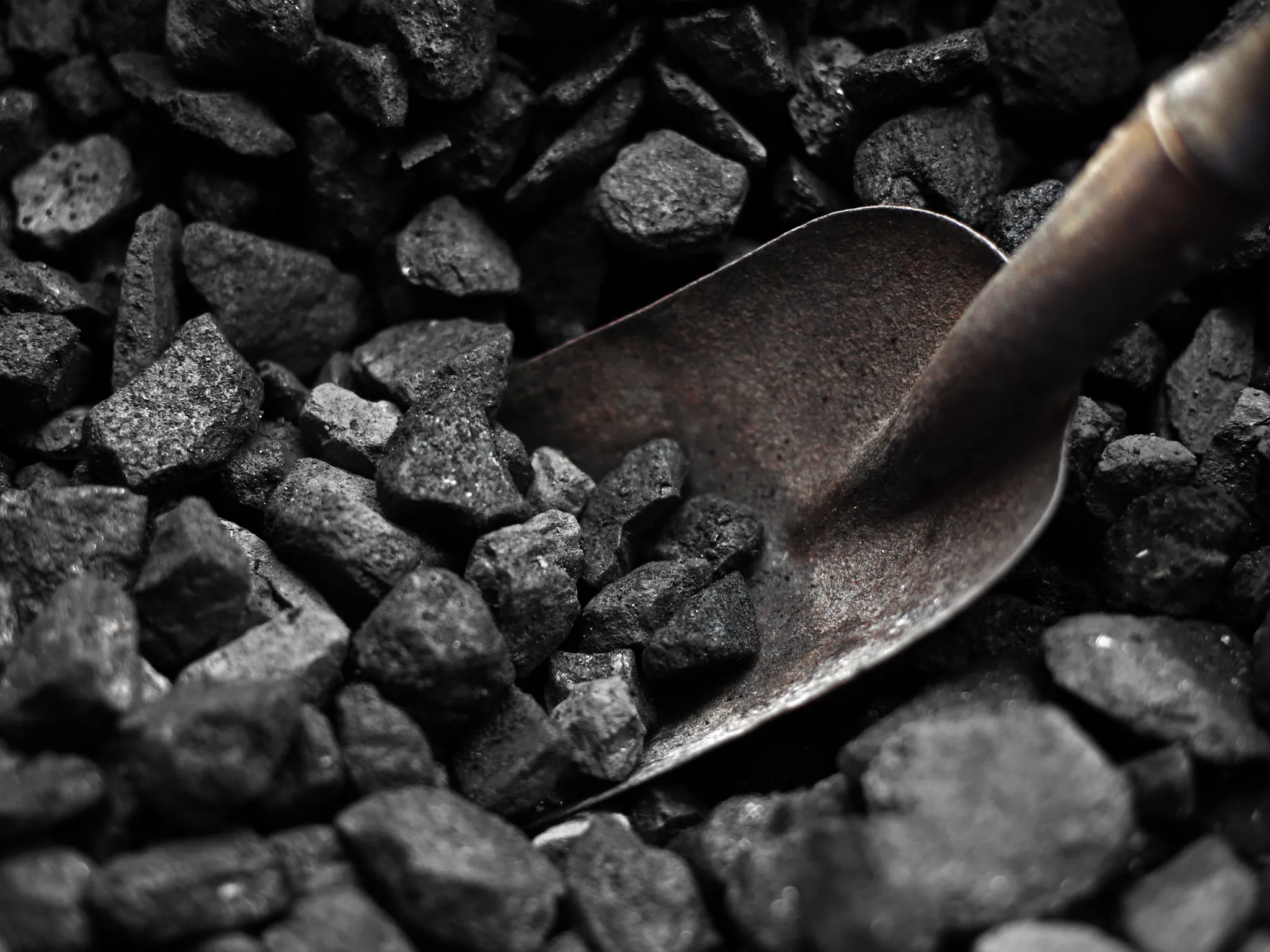Coal used as a natural moisture absorber inside a shipping container.