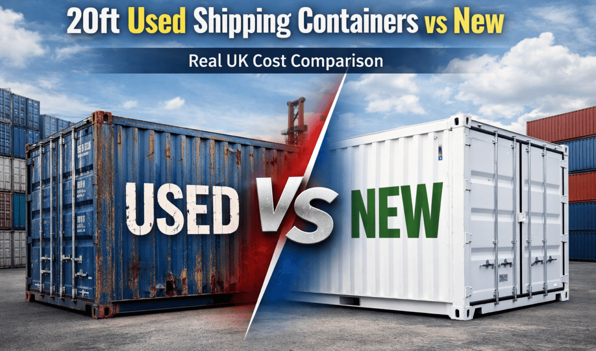 20ft Used Shipping Containers vs New: Real UK Cost Comparison