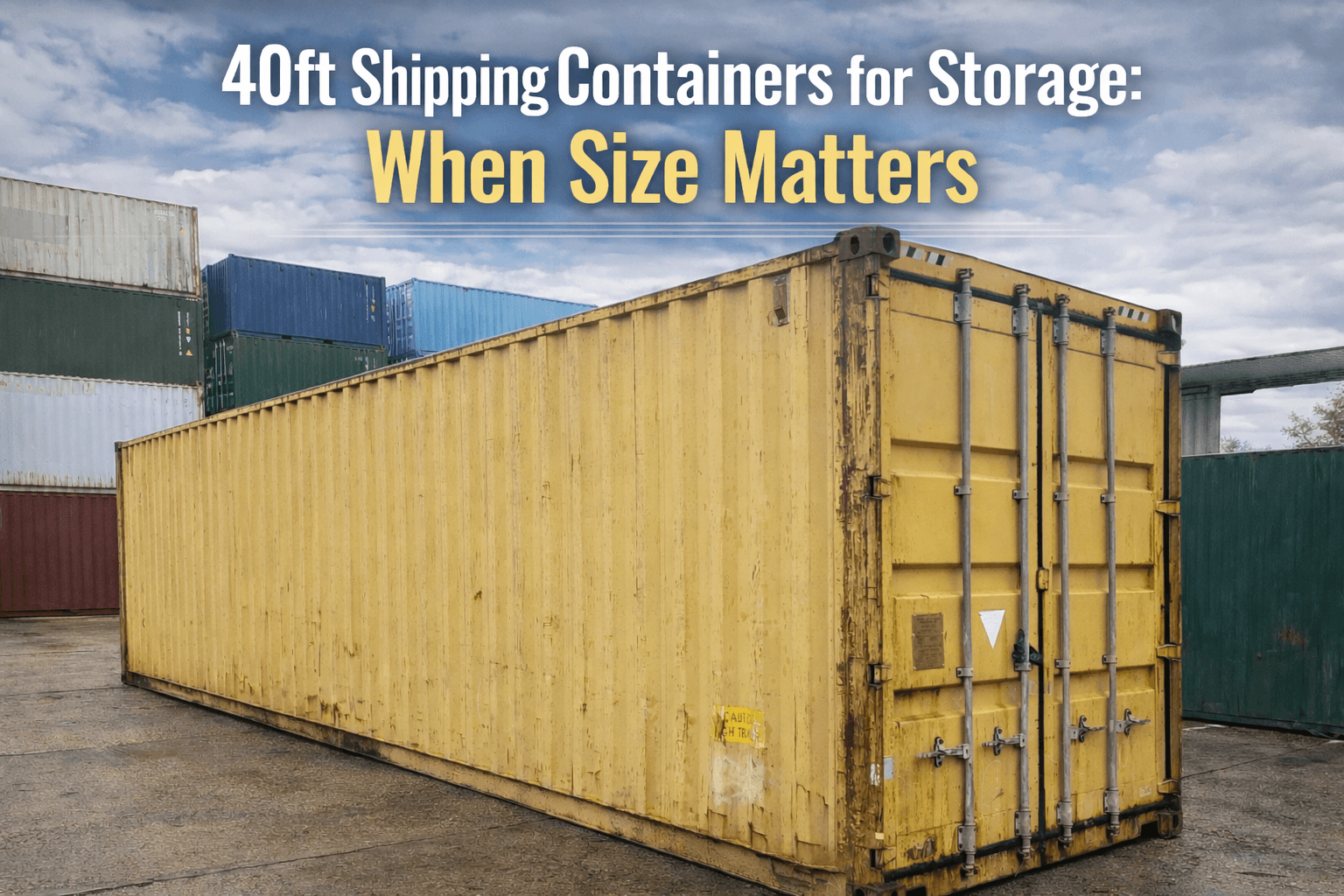 40ft Shipping Containers for Storage: When Size Matters