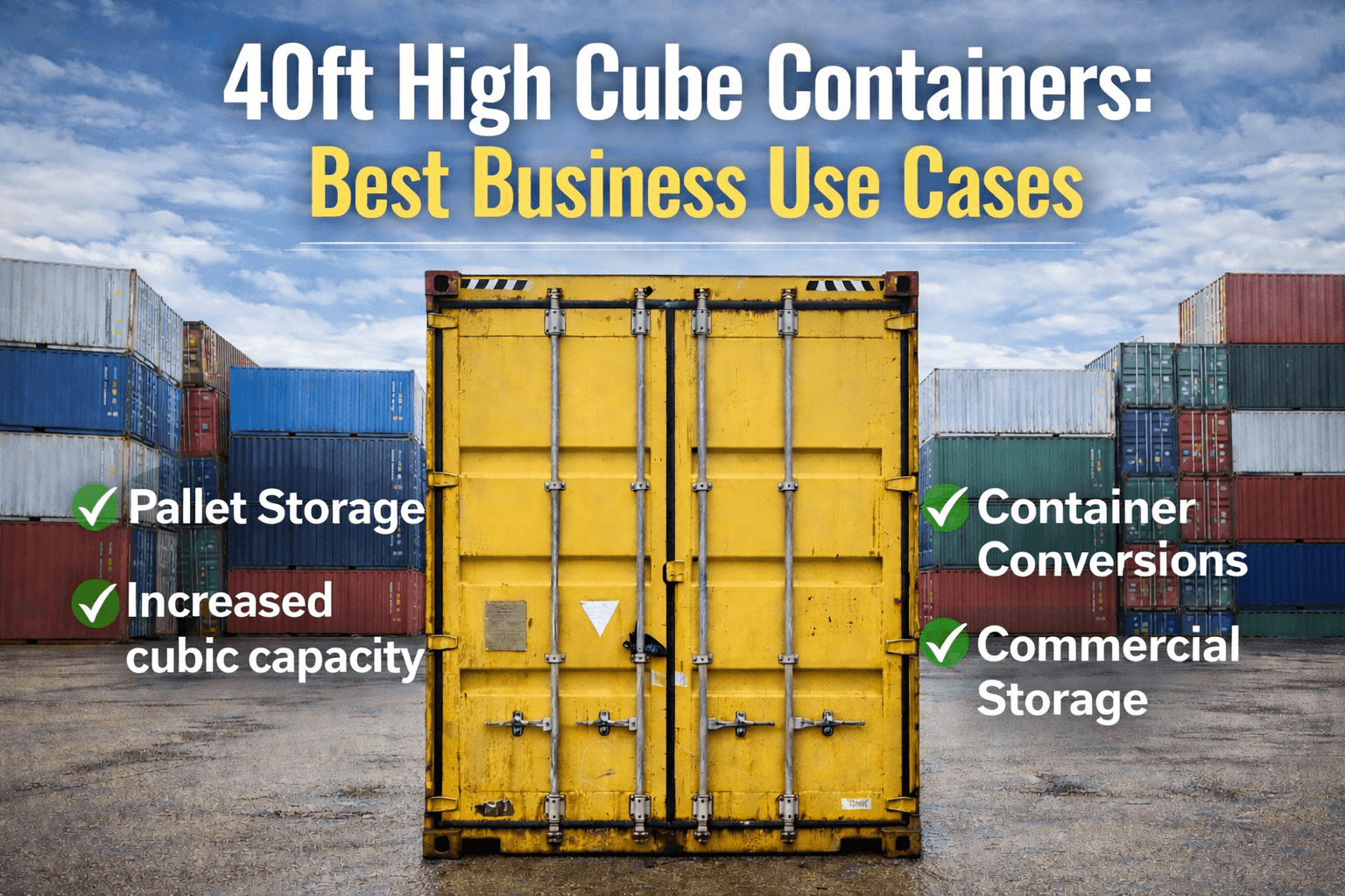 40ft High Cube Containers: Best Business Use Cases