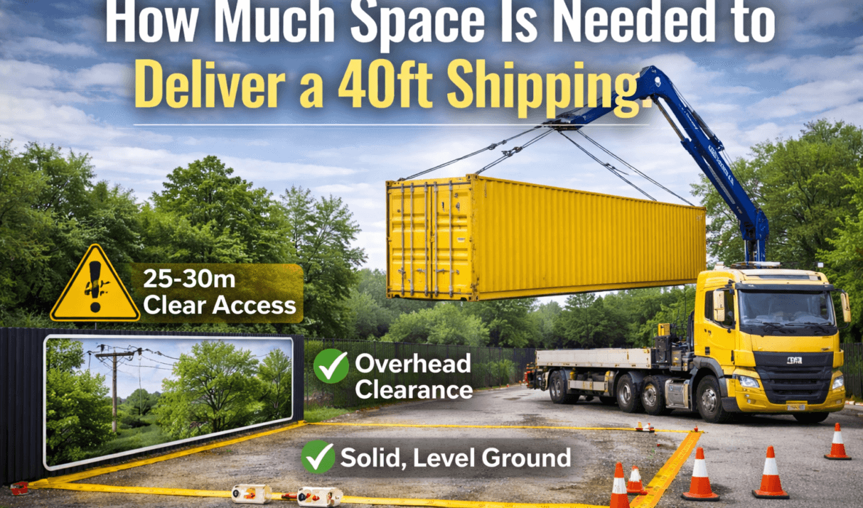 How Much Space Is Needed to Deliver a 40ft Shipping Container