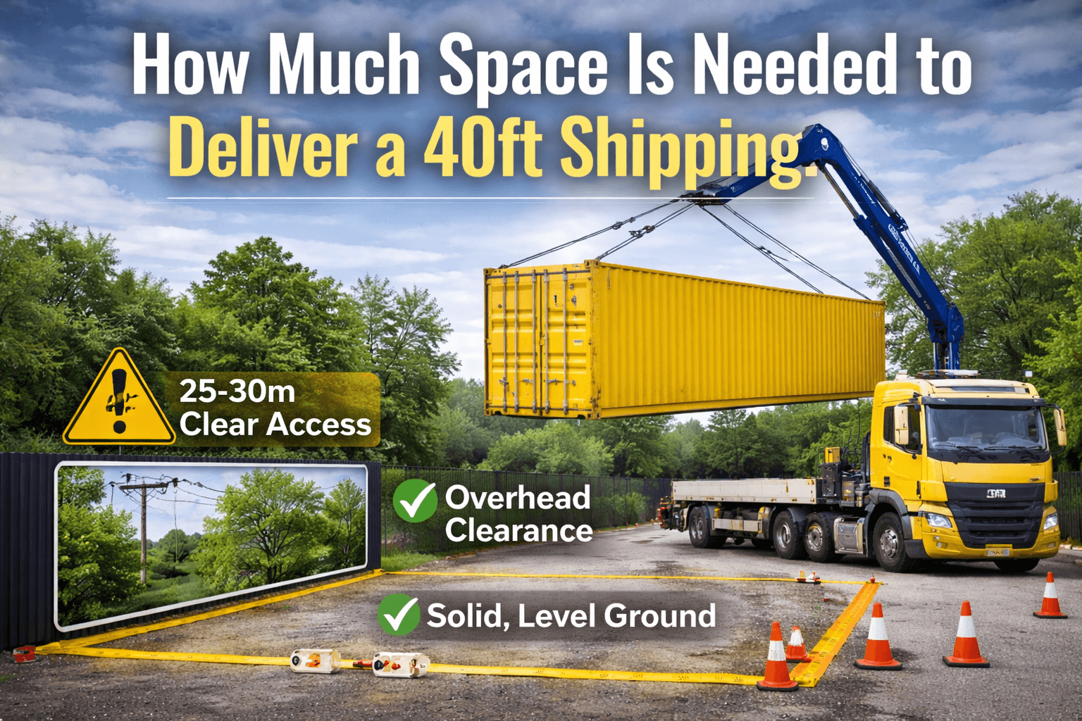 How Much Space Is Needed to Deliver a 40ft Shipping Container