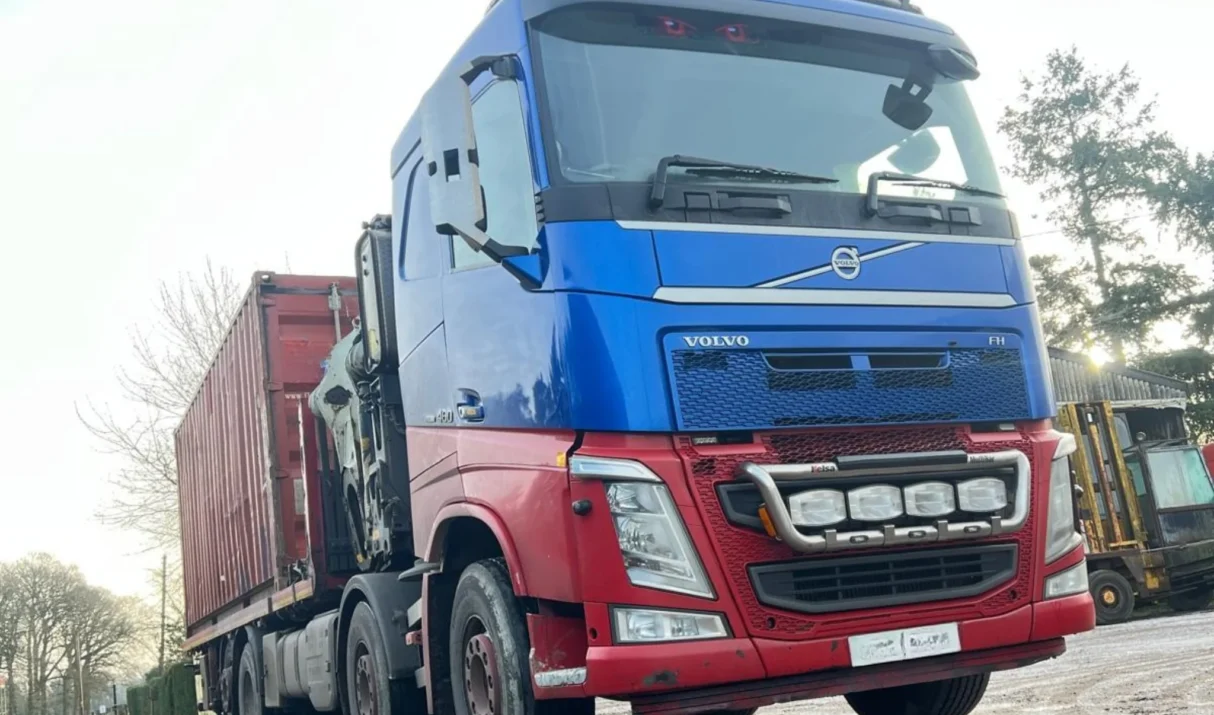 How much space is needed to deliver a shipping container?