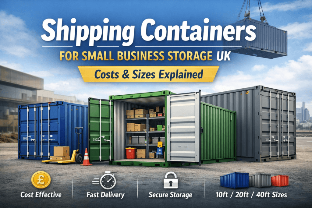 Shipping Containers for Small Business Storage UK (Costs & Sizes)