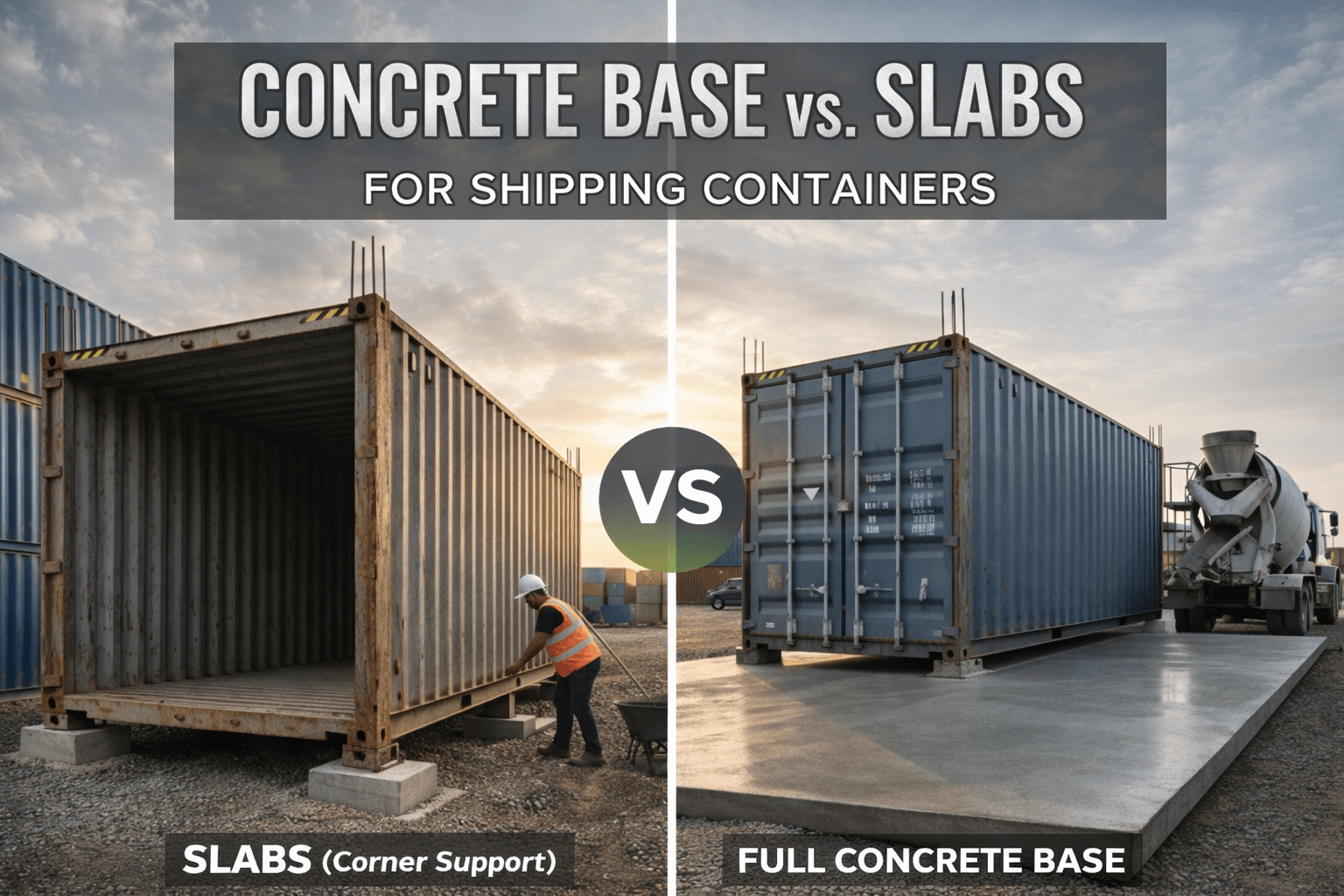 Concrete Base vs Slabs for Shipping Containers