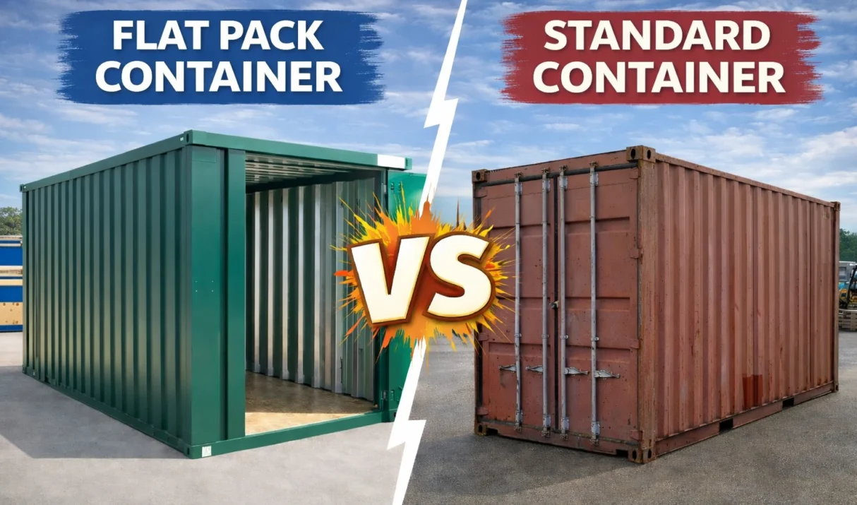 Flat Pack Containers vs Standard Containers: Full Comparison