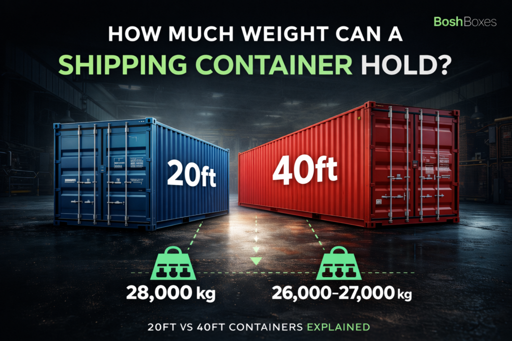 How Much Weight Can a Shipping Container Hold? (20ft & 40ft Explained)