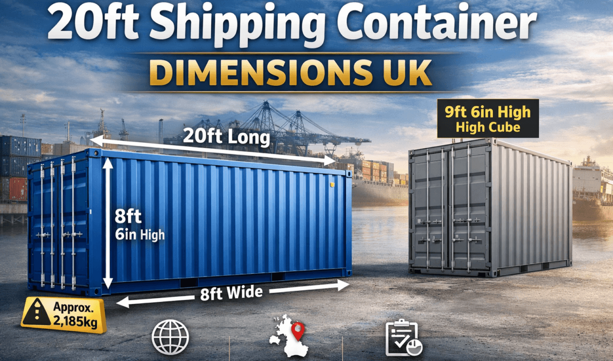20ft Shipping Container Dimensions UK (Internal & External Specs Guide)