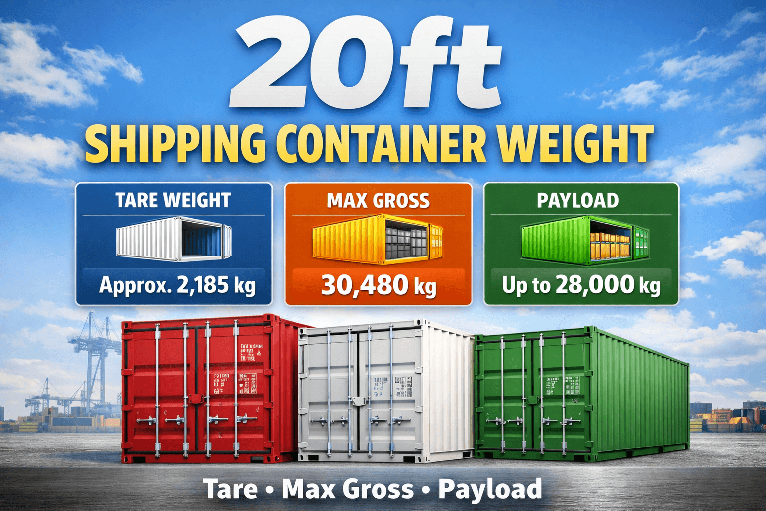 20ft Shipping Container Weight: Tare, Payload & Gross Weight Guide