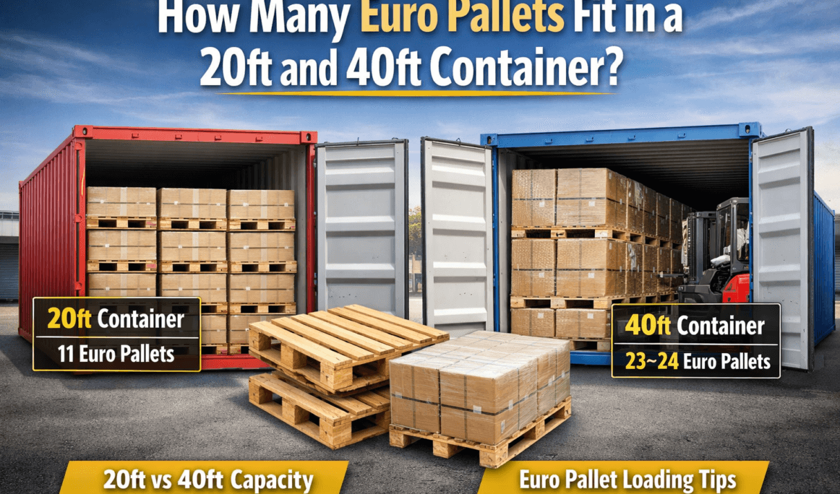 How Many Euro Pallets Fit in a 20ft and 40ft Container?