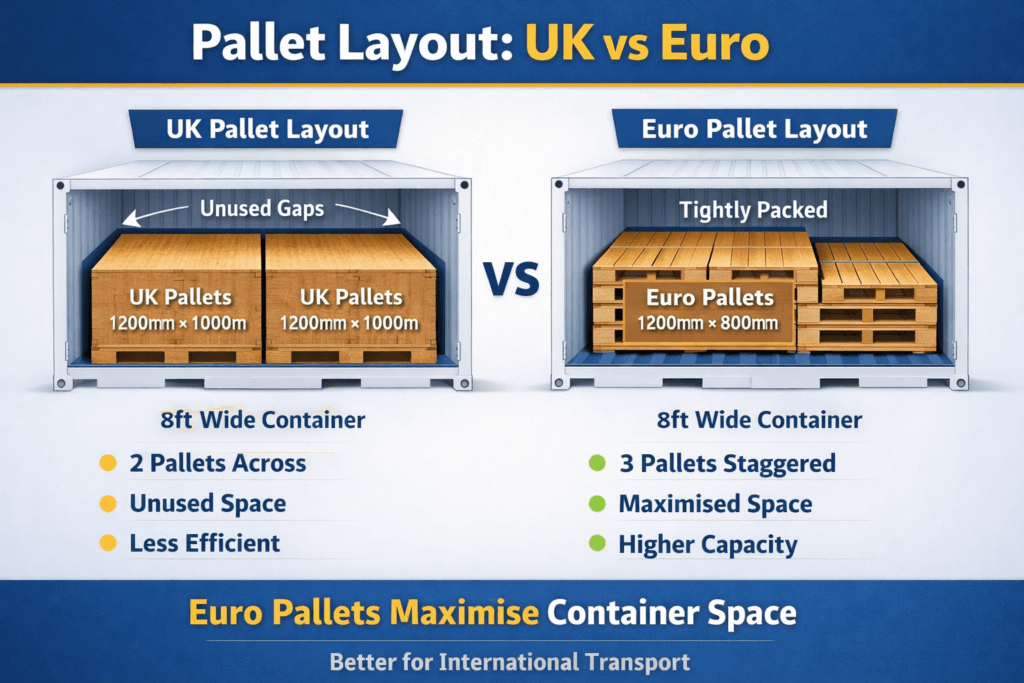 UK vs Euro Pallet Sizes (Container Fit Guide)
