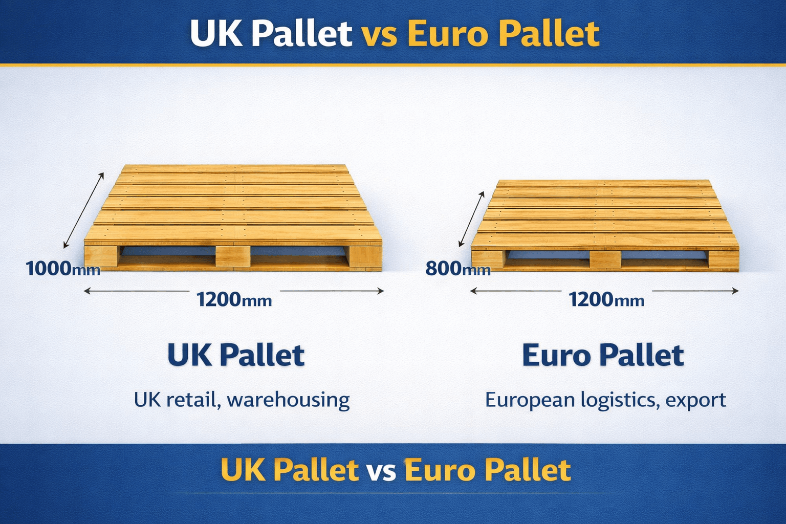 UK vs Euro pallet capacity comparison by container size