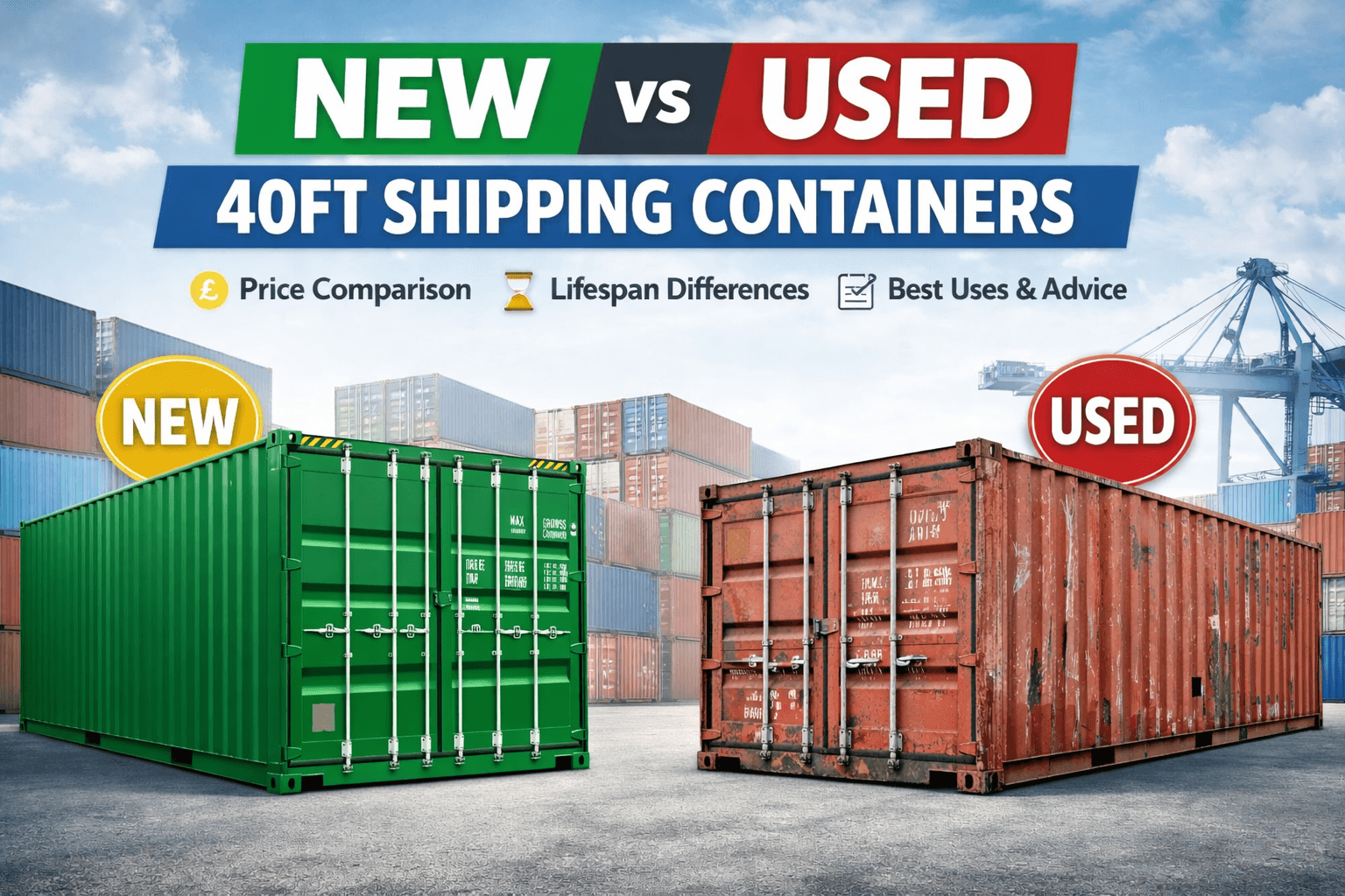 New vs Used 40ft Shipping Containers: Price, Lifespan & Which Is Better