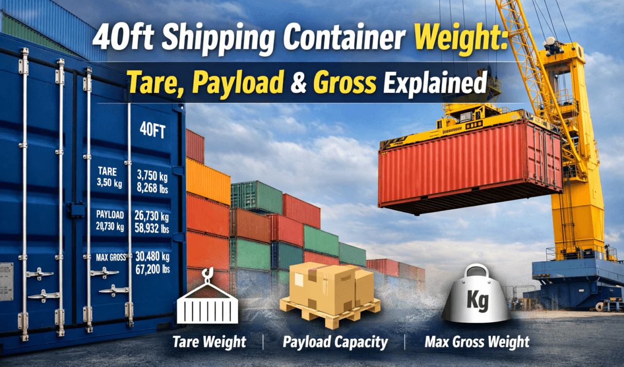 40ft Shipping Container Weight: Tare, Payload & Gross Explained