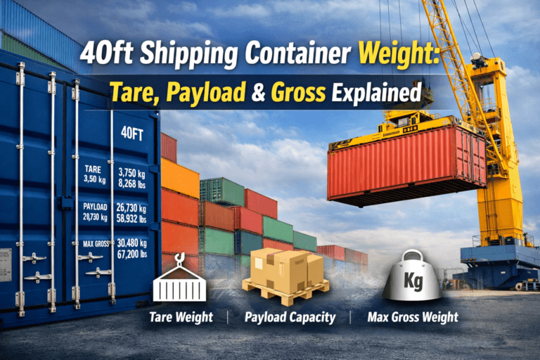 40ft Shipping Container Weight: Full UK Weight Table