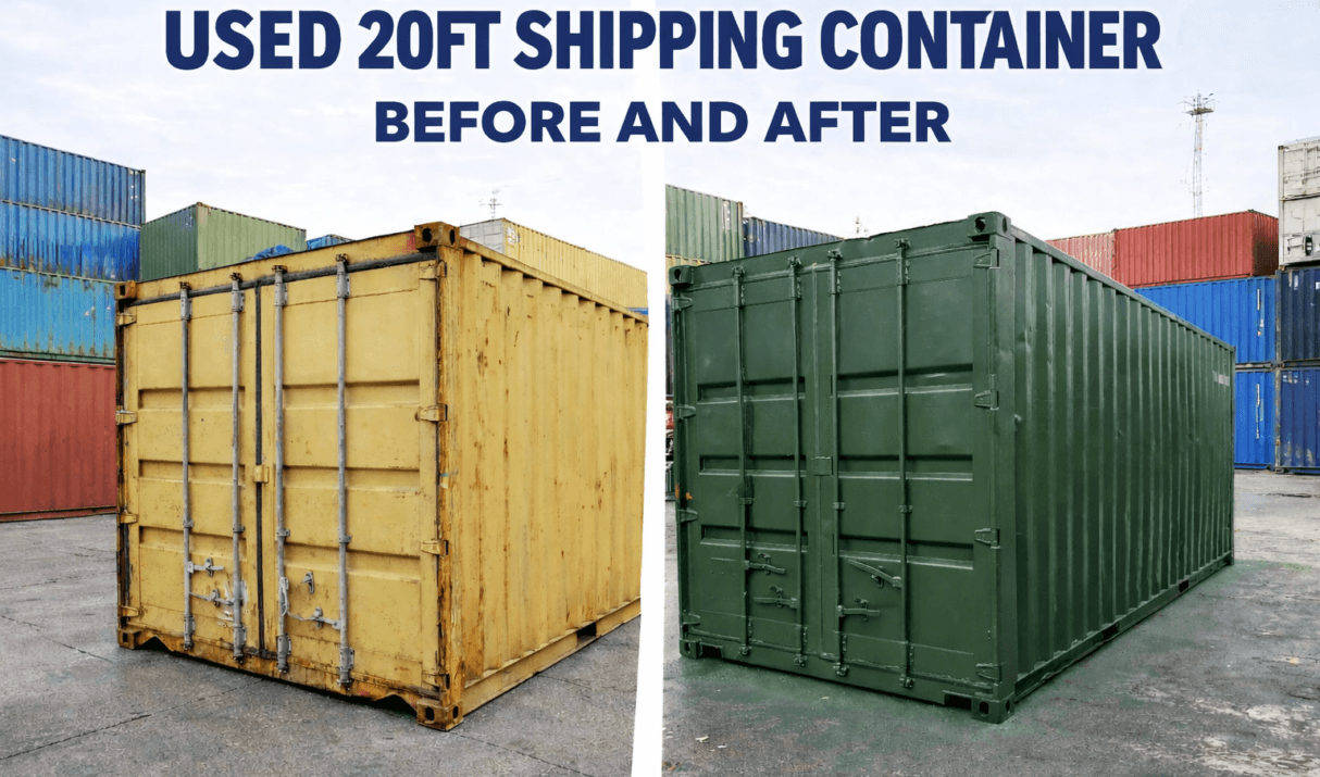 Used 20ft Shipping Container Before and After: Is Painting Worth It?