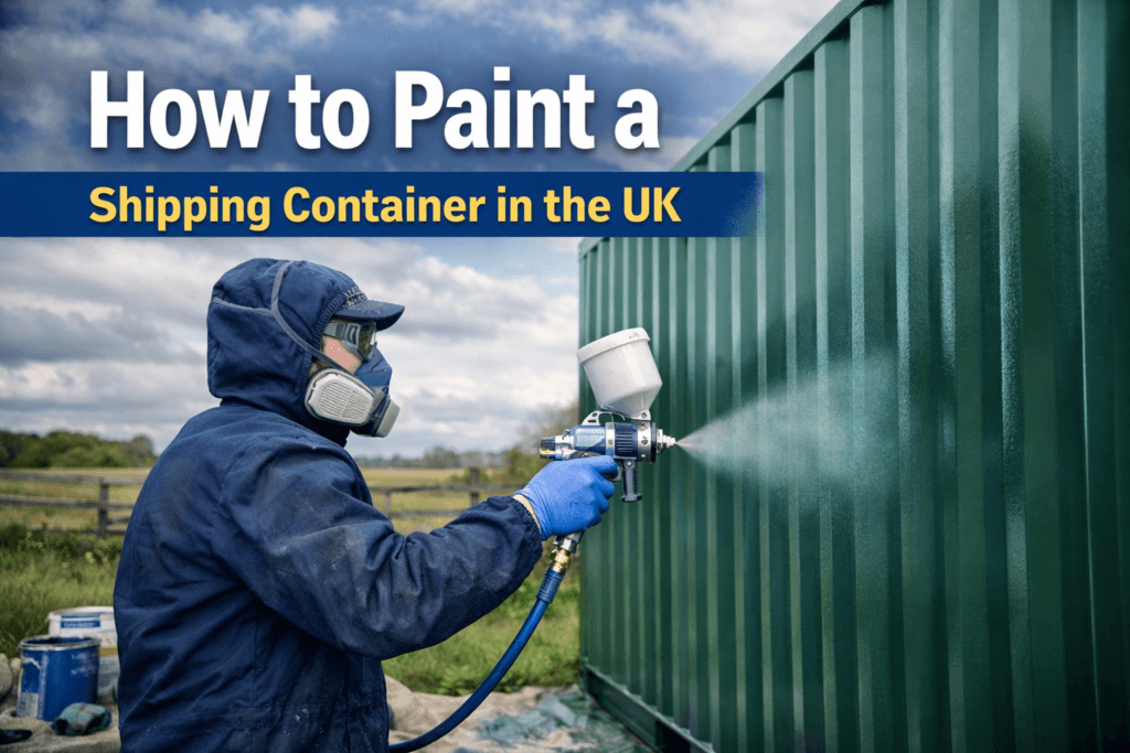 painting a shipping container in the UK