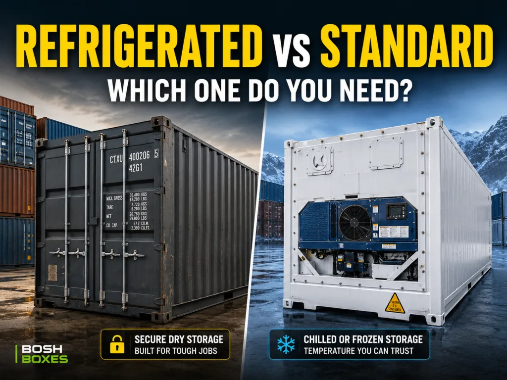refrigerated container vs standard shipping container