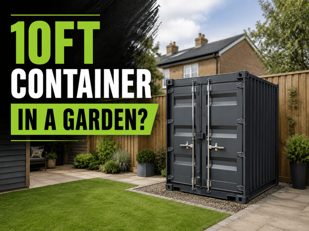 Can you put a 10ft shipping container in a garden