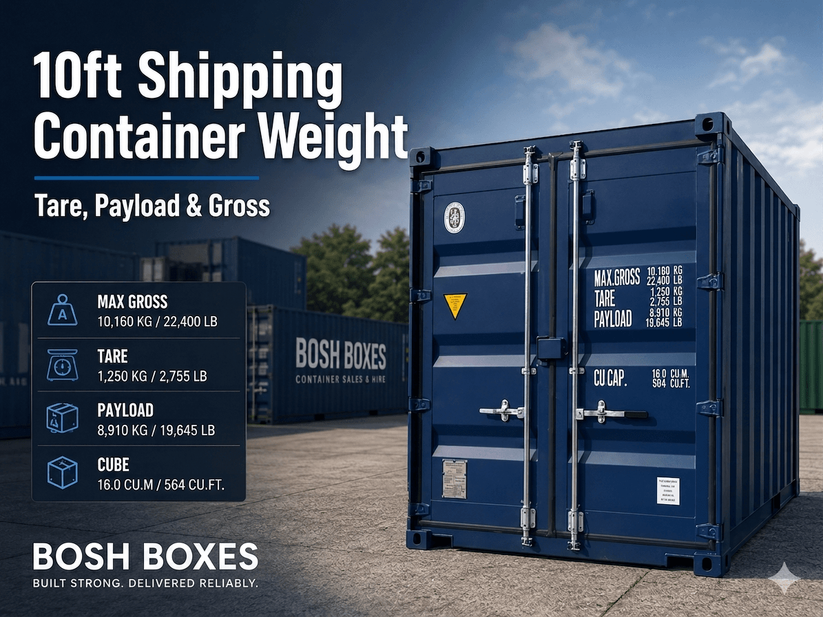 10ft shipping container weight