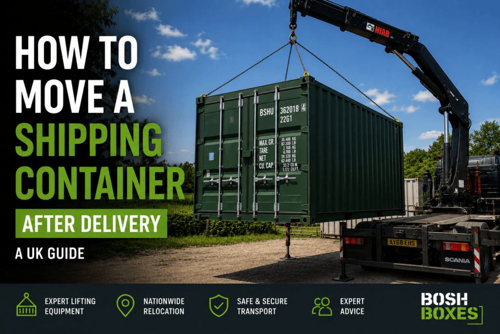 How to Move a Shipping Container After Delivery (UK Guide)