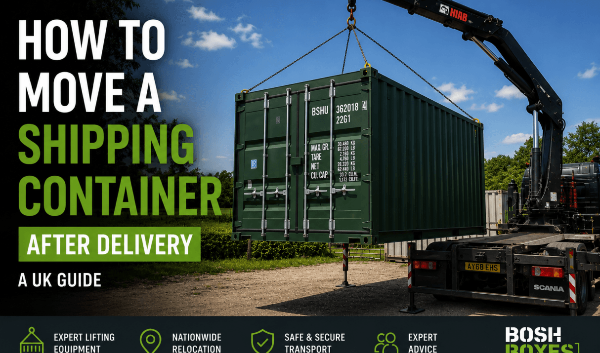 How to Move a Shipping Container After Delivery (UK Guide)