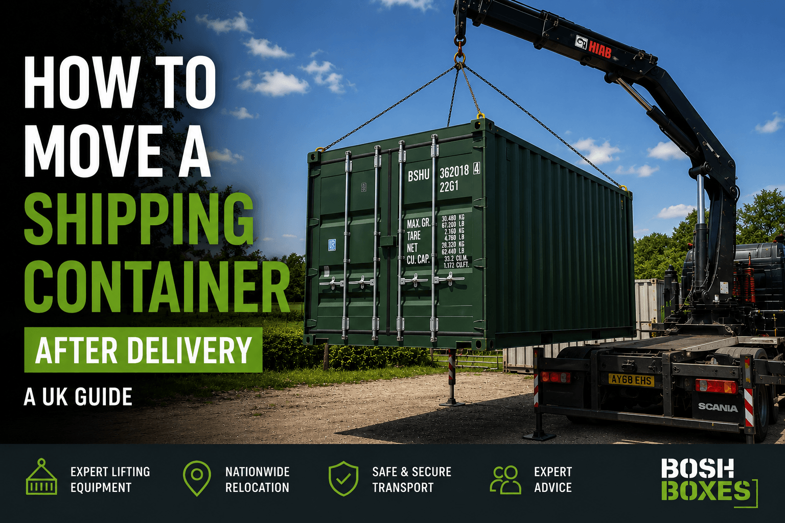How to Move a Shipping Container After Delivery (UK Guide)